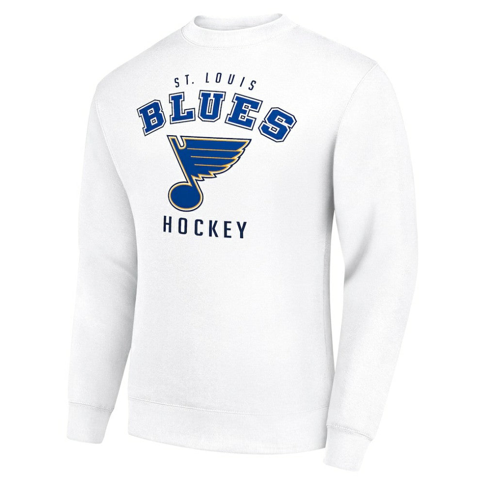 St. Louis Blues Men's Starter Team Logo Fleece Pullover Sweatshirt - White - NHL 202601614