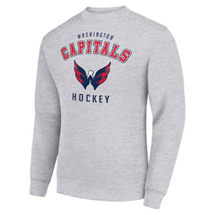 Washington Capitals Men's Starter Team Logo Fleece Pullover Sweatshirt - Heather Gray - NHL 202601615