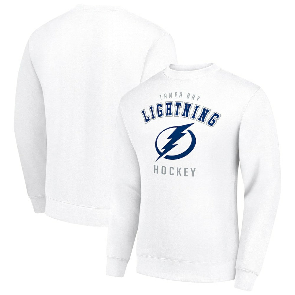 Tampa Bay Lightning Men's Starter Team Logo Fleece Pullover Sweatshirt - White - NHL 202601616