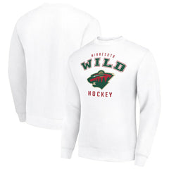 Minnesota Wild Men's Starter Team Logo Fleece Pullover Sweatshirt - White - NHL 202601619