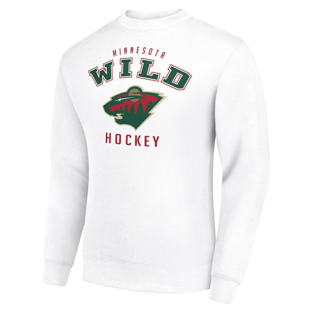 Minnesota Wild Men's Starter Team Logo Fleece Pullover Sweatshirt - White - NHL 202601619