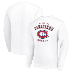 Montreal Canadiens Men's Starter Team Logo Fleece Pullover Sweatshirt - White - NHL 202601627