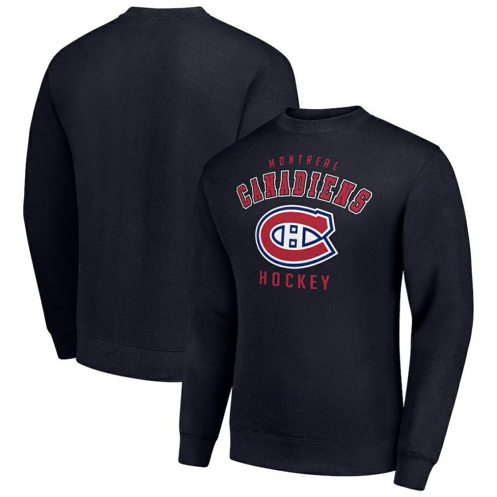 Montreal Canadiens Men's Starter Team Logo Fleece Pullover Sweatshirt - Navy - NHL 202601629