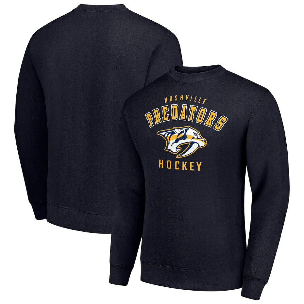 Nashville Predators Men's Starter Team Logo Fleece Pullover Sweatshirt - Navy - NHL 202601630
