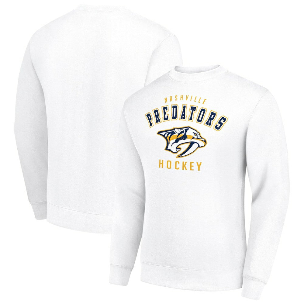 Nashville Predators Men's Starter Team Logo Fleece Pullover Sweatshirt - White - NHL 202601631