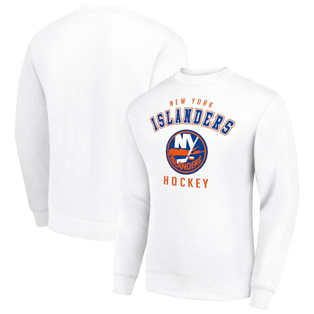New York Islanders Men's Starter Team Logo Fleece Pullover Sweatshirt - White - NHL 202601634