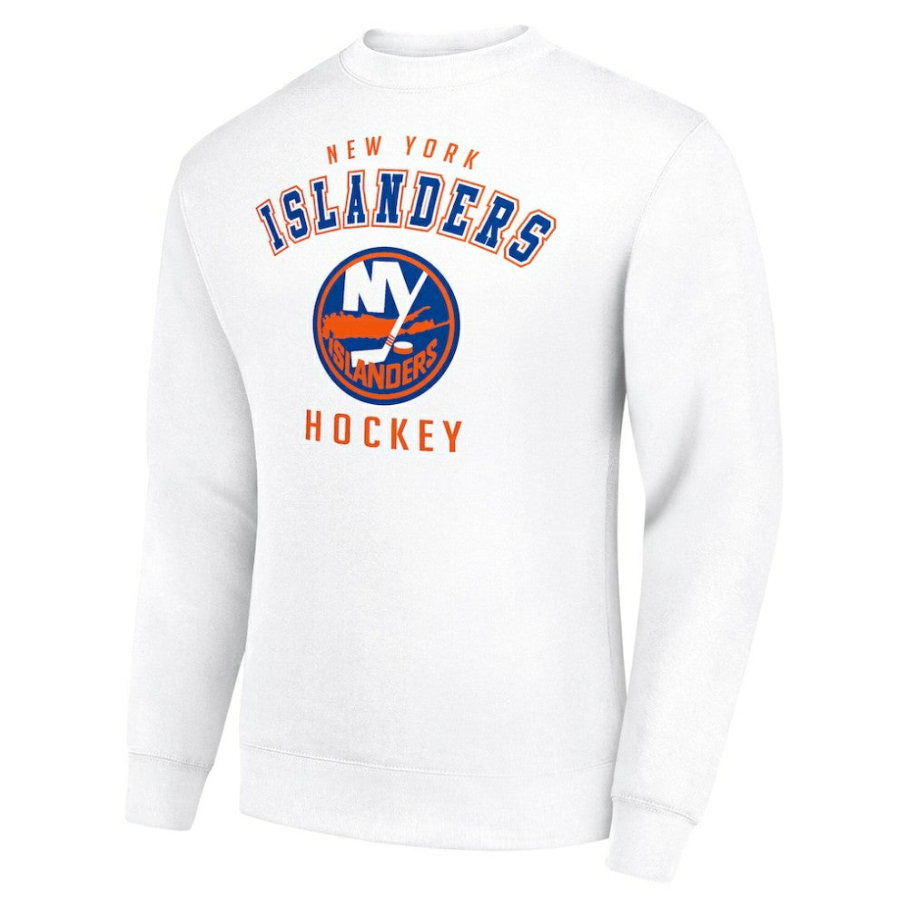 New York Islanders Men's Starter Team Logo Fleece Pullover Sweatshirt - White - NHL 202601634