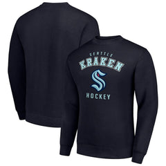 Seattle Kraken Men's Starter Team Logo Fleece Pullover Sweatshirt - Navy - NHL 202601635