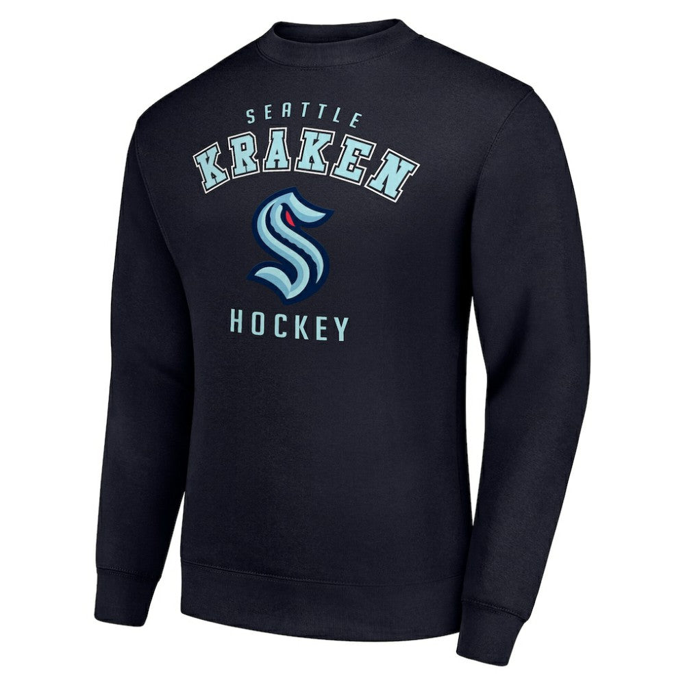 Seattle Kraken Men's Starter Team Logo Fleece Pullover Sweatshirt - Navy - NHL 202601635