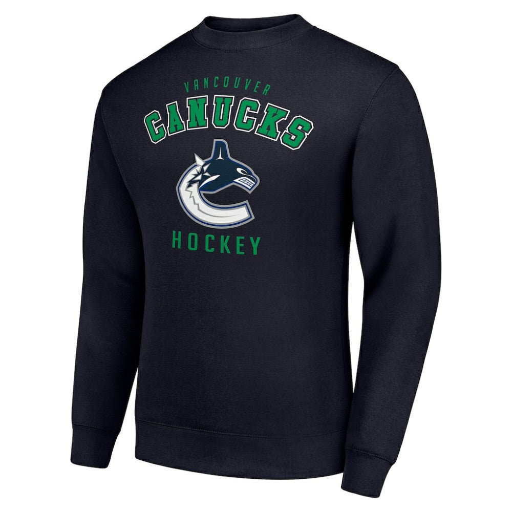Vancouver Canucks Men's Starter Team Logo Fleece Pullover Sweatshirt - Navy - NHL 202601639