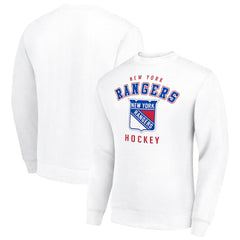 New York Rangers Men's Starter Team Logo Fleece Pullover Sweatshirt - White - NHL 202601642