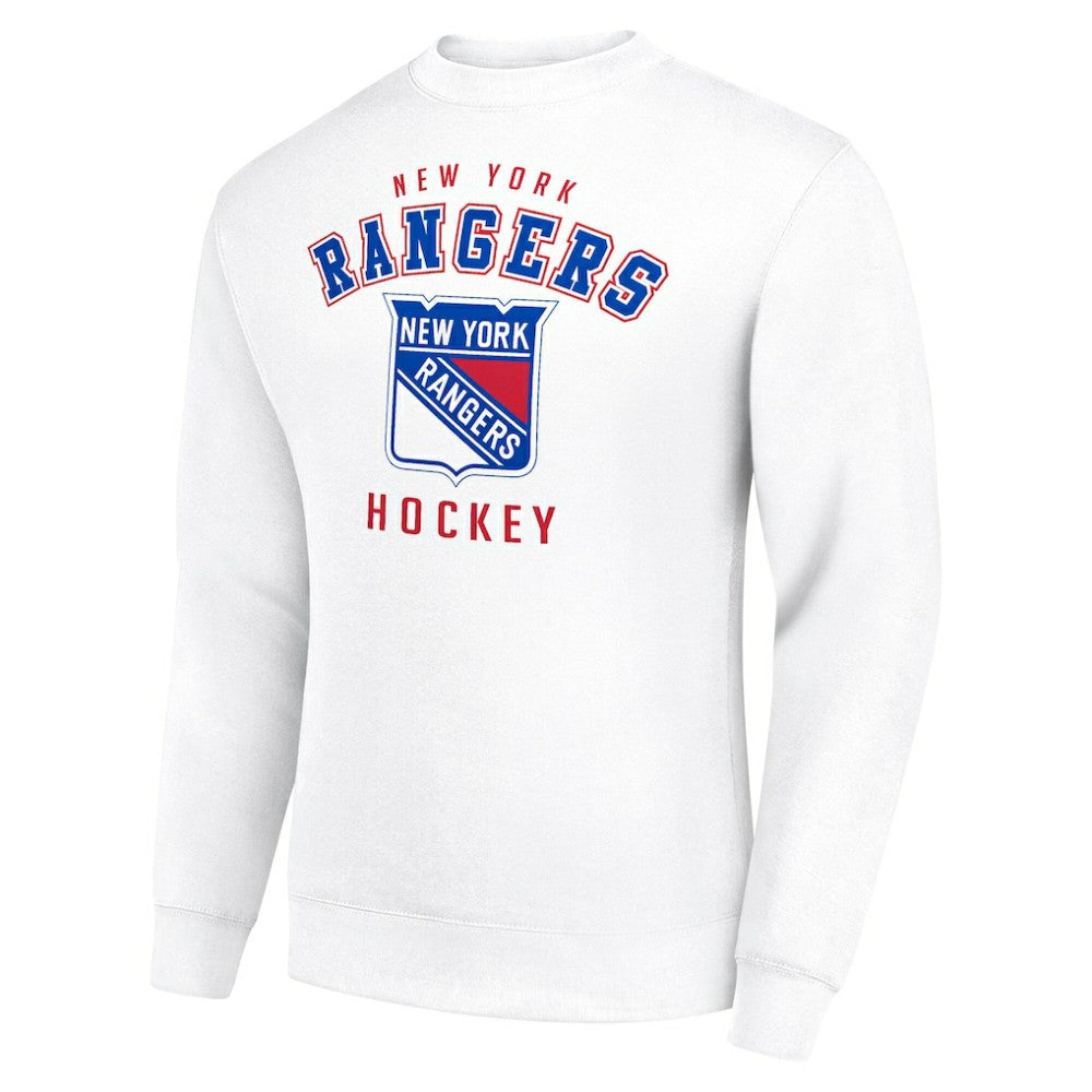 New York Rangers Men's Starter Team Logo Fleece Pullover Sweatshirt - White - NHL 202601642