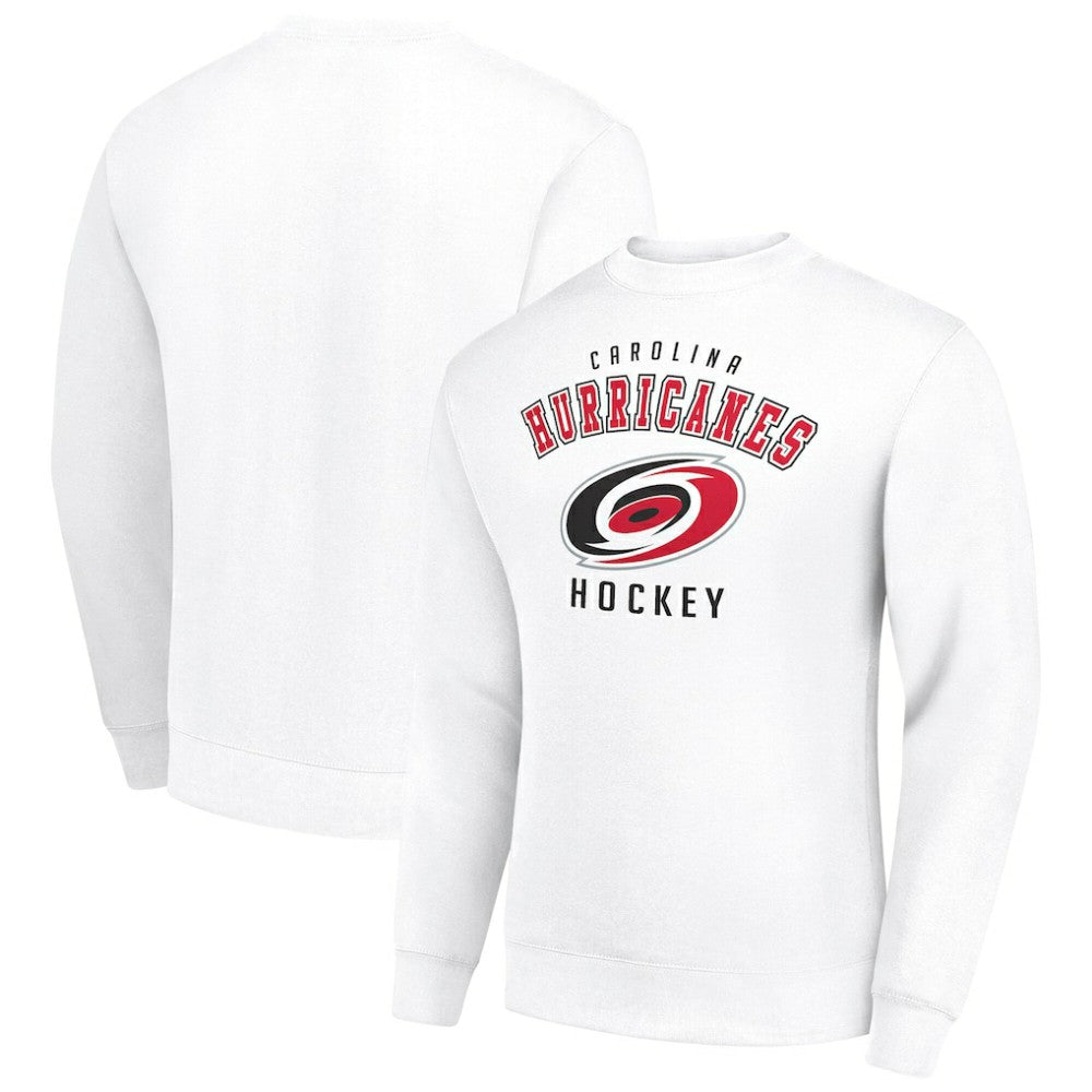 Carolina Hurricanes Men's Starter Team Logo Fleece Pullover Sweatshirt - White - NHL 202601645