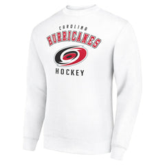Carolina Hurricanes Men's Starter Team Logo Fleece Pullover Sweatshirt - White - NHL 202601645