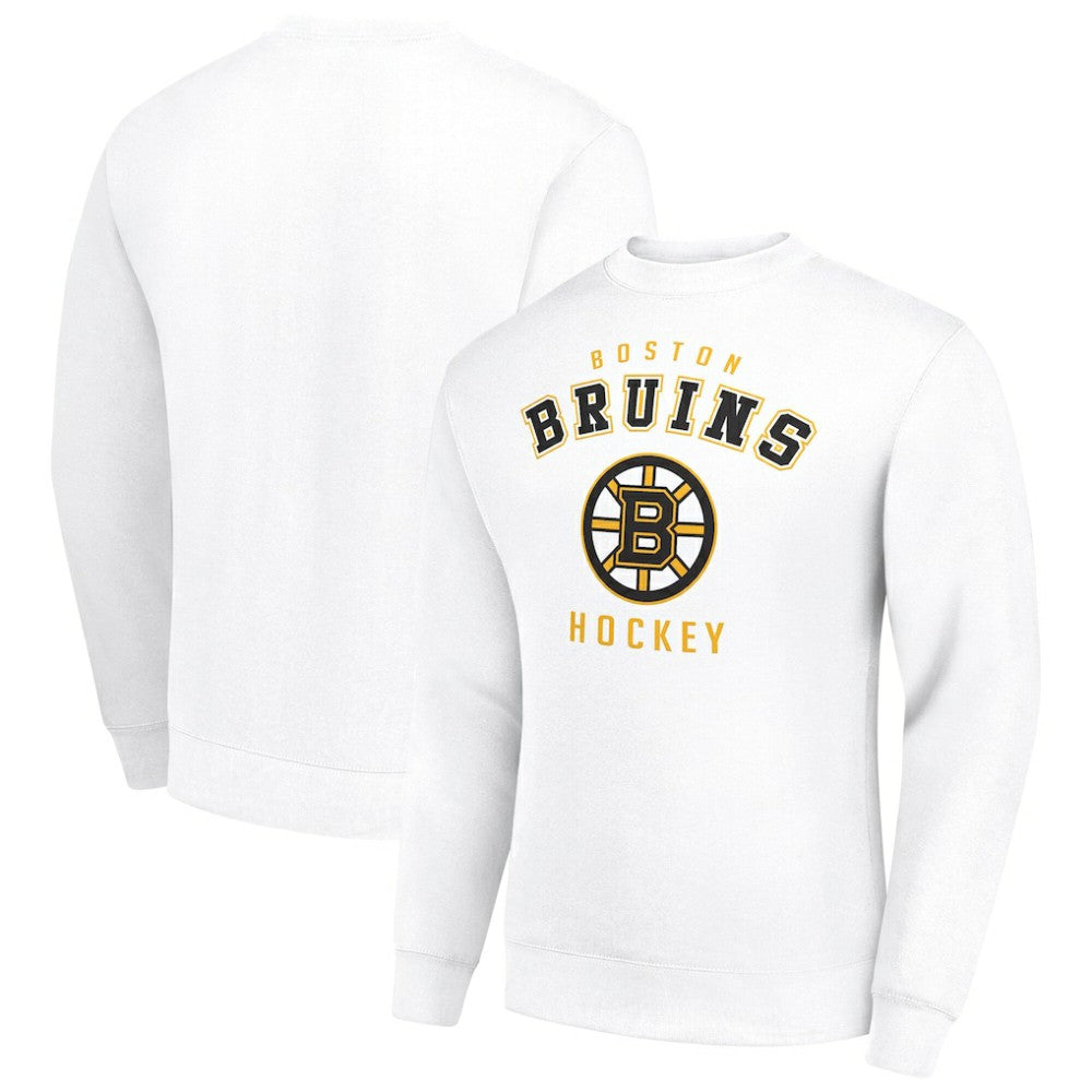 Boston Bruins Men's Starter Team Logo Fleece Pullover Sweatshirt - White - NHL 202601650