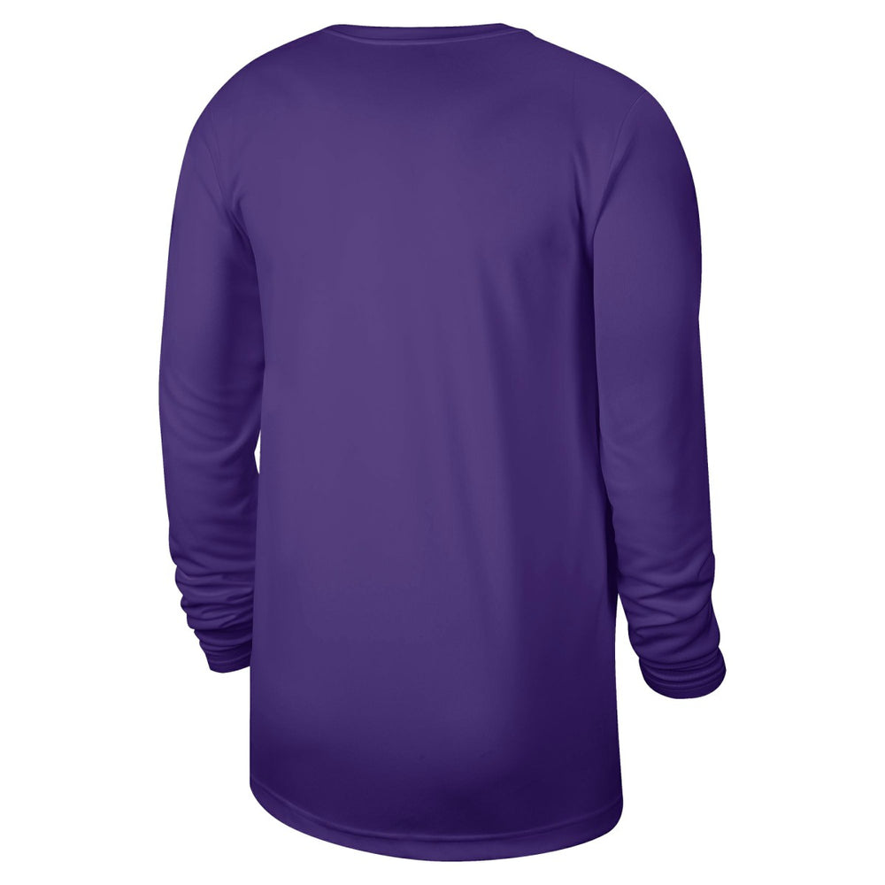 Los Angeles Lakers 2025/26 On-Court Flare Dri-FIT Practice Long Sleeve Tri-Blend T-Shirt Purple | Nike