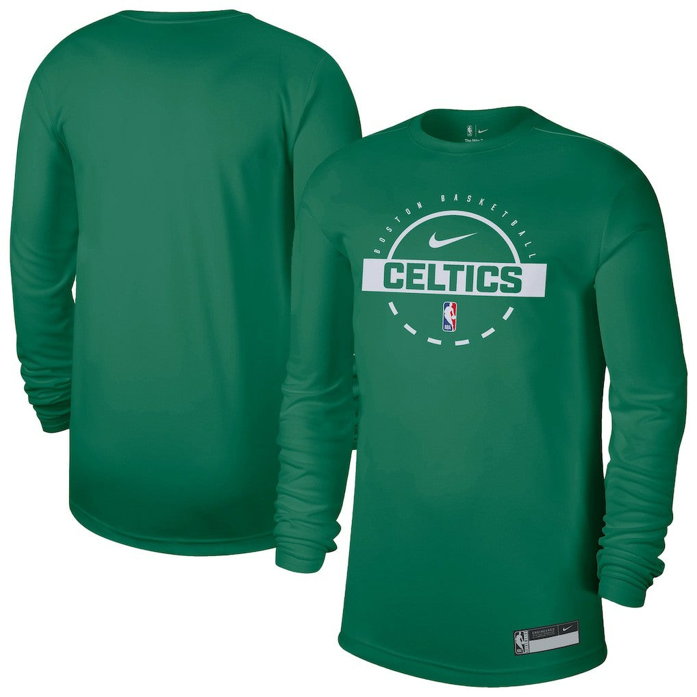 Boston Celtics 2025/26 On-Court Flare Dri-FIT Practice Long Sleeve Tri-Blend T-Shirt Kelly Green | Nike for sale