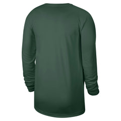 Milwaukee Bucks 2025/26 On-Court Flare Dri-FIT Practice Long Sleeve Tri-Blend T-Shirt Hunter Green | Nike Lifestyle