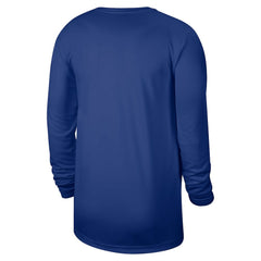 New York Knicks 2025/26 On-Court Flare Dri-FIT Practice Long Sleeve Tri-Blend T-Shirt Blue | Nike