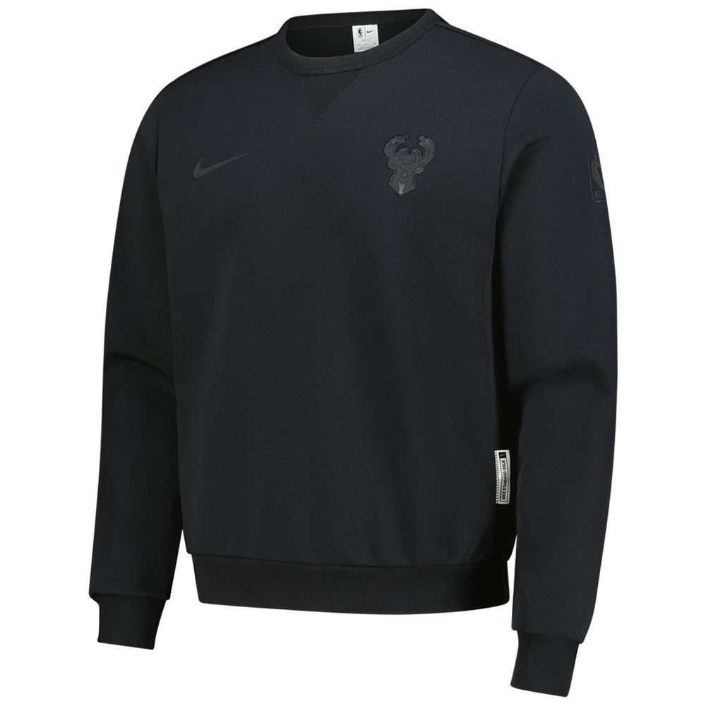 Milwaukee Bucks Authentic Standard Issue Travel Dri-FIT Sweatshirt Black | Nike Near Me