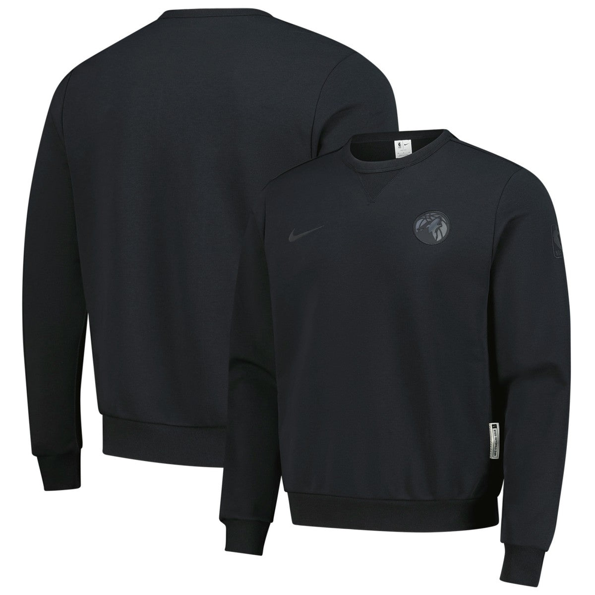 Minnesota Timberwolves Authentic Standard Issue Travel Dri-FIT Sweatshirt Black | Nike for sale