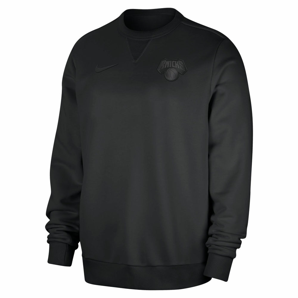 New York Knicks Authentic Standard Issue Travel Dri-FIT Sweatshirt Black | Nike for sale