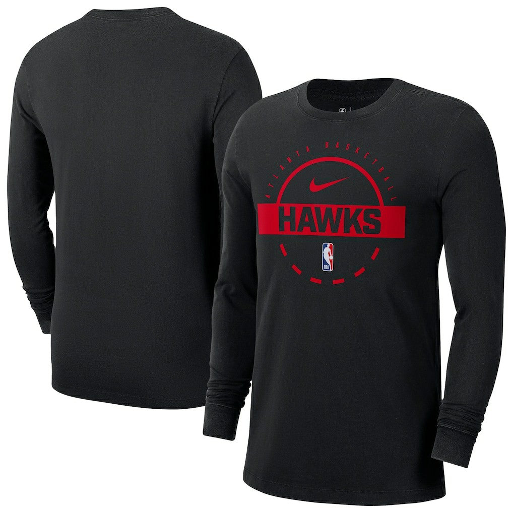 Atlanta Hawks Authentic Long Sleeve Practice T-Shirt Black | Nike