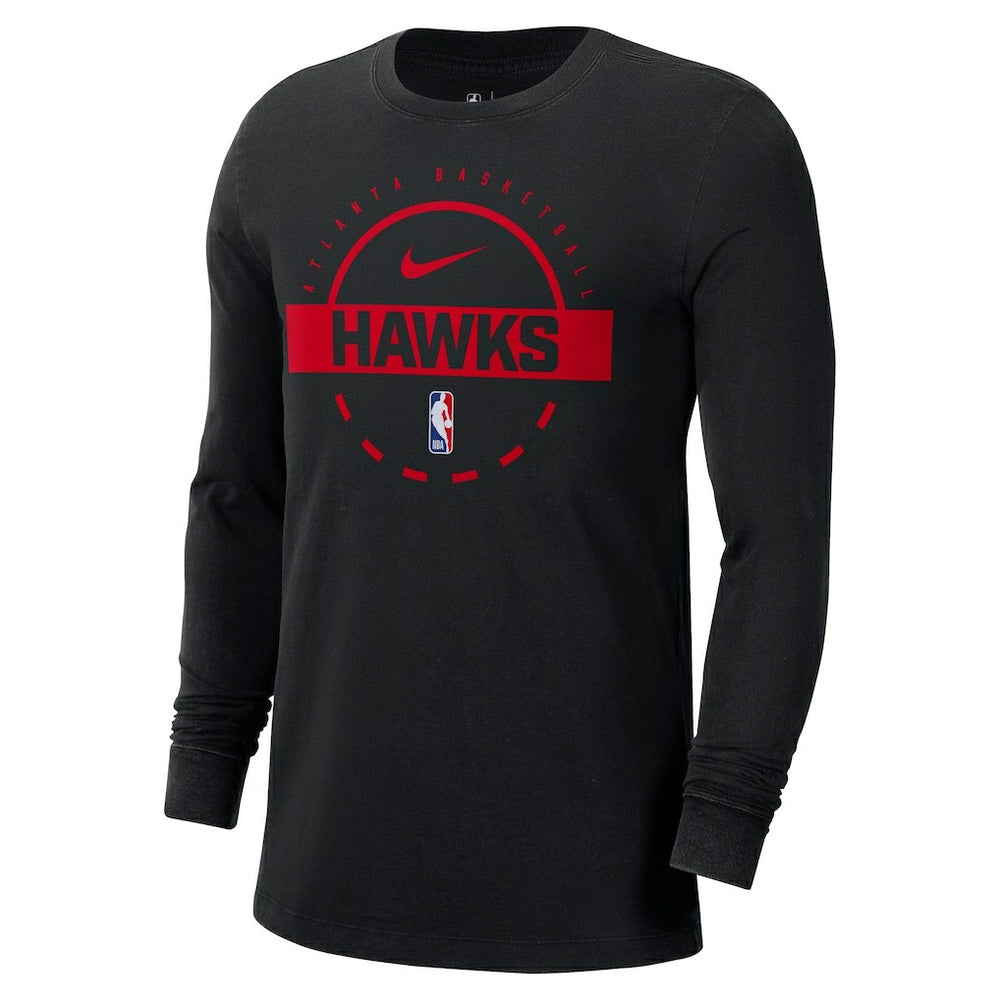 Atlanta Hawks Authentic Long Sleeve Practice T-Shirt Black | Nike