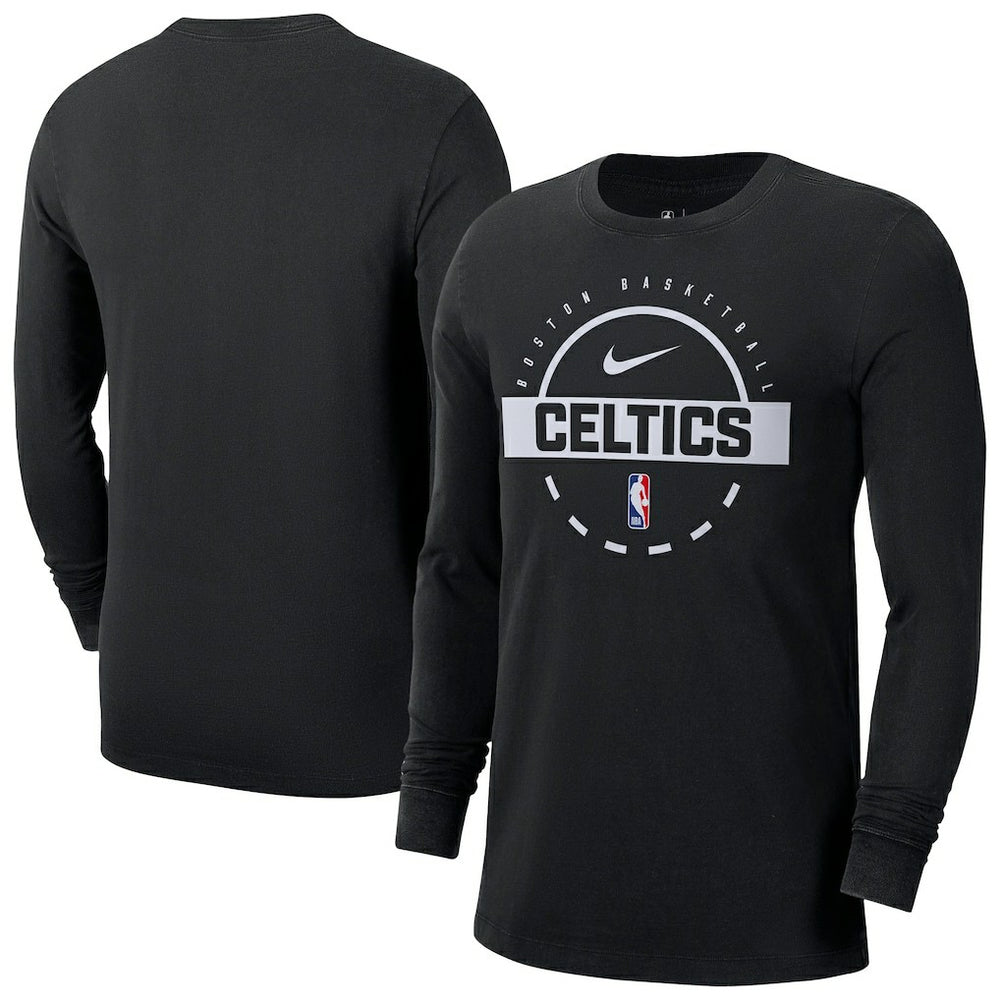 Boston Celtics Authentic Long Sleeve Practice T-Shirt Black | Nike outlet