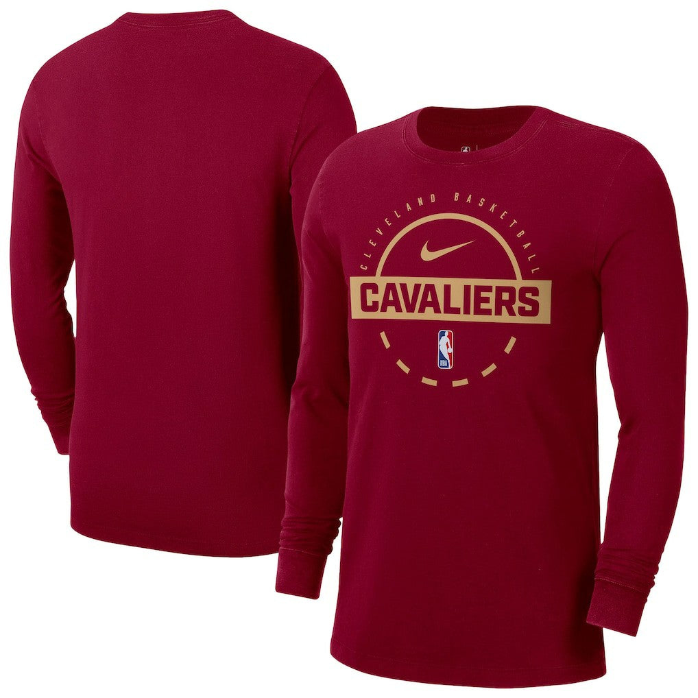 Cleveland Cavaliers Authentic Long Sleeve Practice T-Shirt for sale Wine | Nike