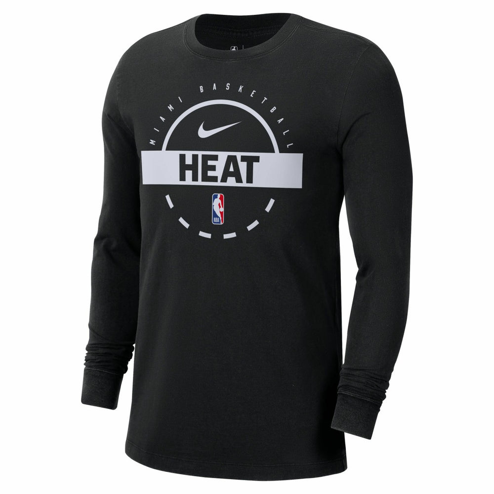 Miami Heat Authentic Long Sleeve Practice T-Shirt Black | Nike