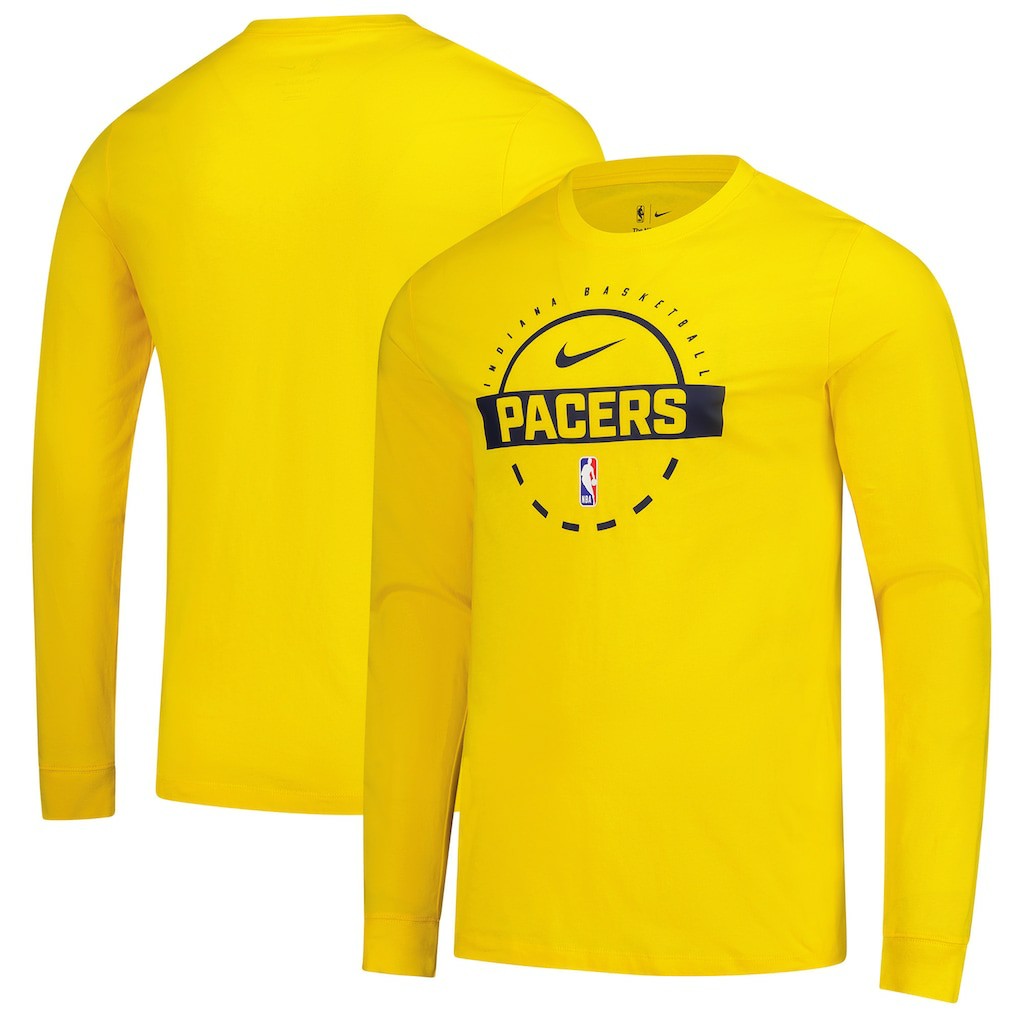 Indiana Pacers Authentic Long Sleeve Practice T-Shirt Gold | Nike