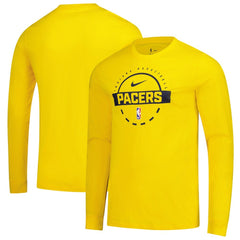 Indiana Pacers Authentic Long Sleeve Practice T-Shirt Gold | Nike