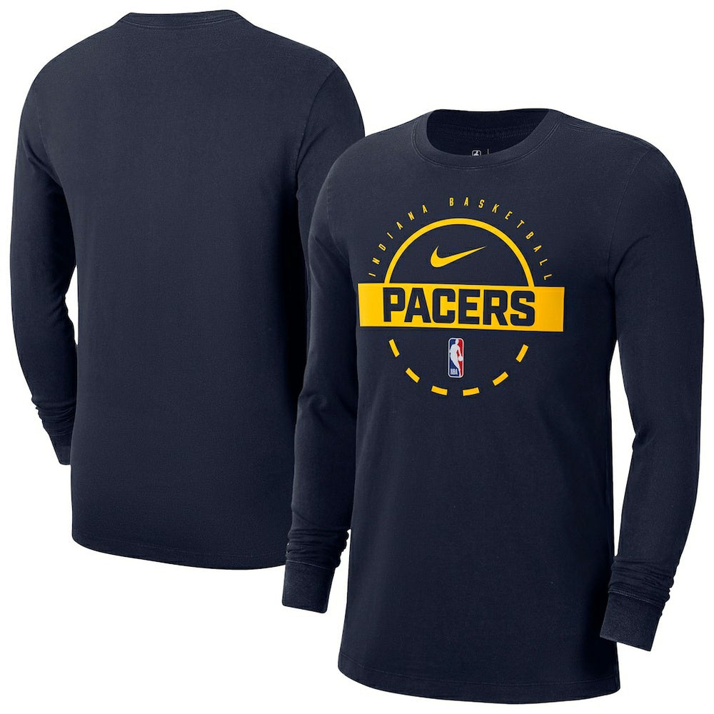 Indiana Pacers Authentic Long Sleeve Practice T-Shirt Navy | Nike US