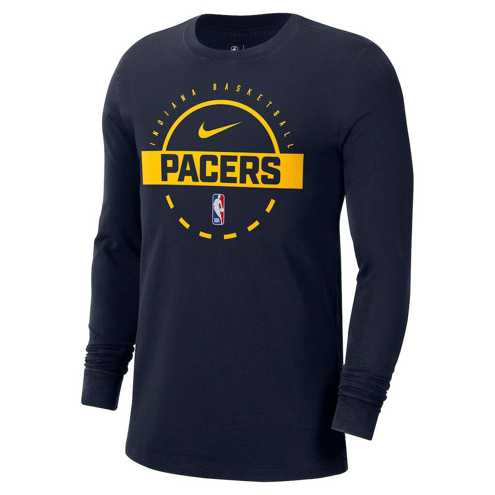 Indiana Pacers Authentic Long Sleeve Practice T-Shirt Navy | Nike US