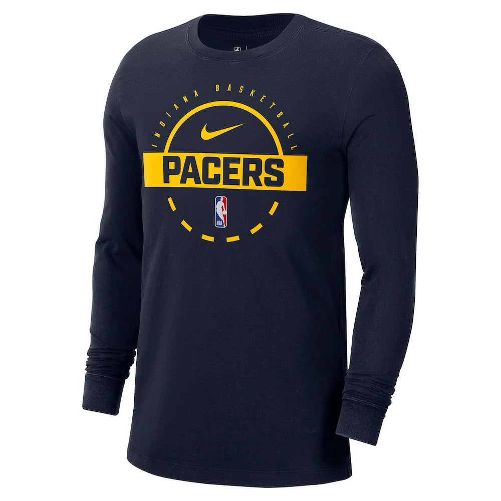 Indiana Pacers Authentic Long Sleeve Practice T-Shirt Navy | Nike US