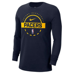 Indiana Pacers Authentic Long Sleeve Practice T-Shirt Navy | Nike US