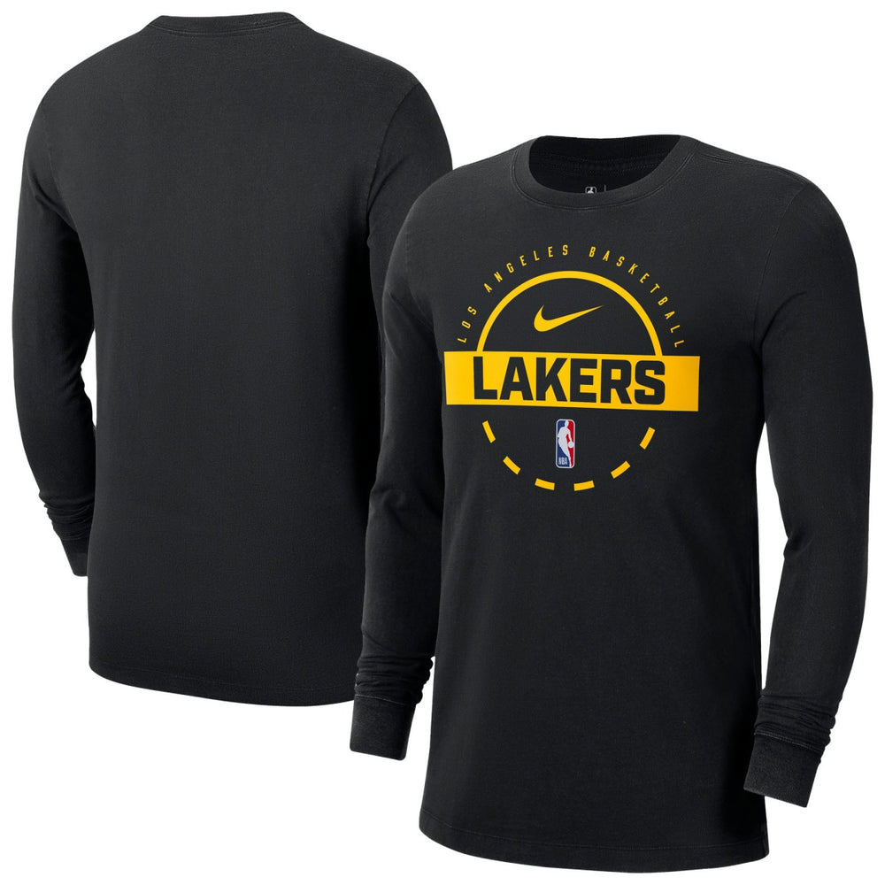 Los Angeles Lakers Authentic Long Sleeve Practice T-Shirt Black | Nike Near Me