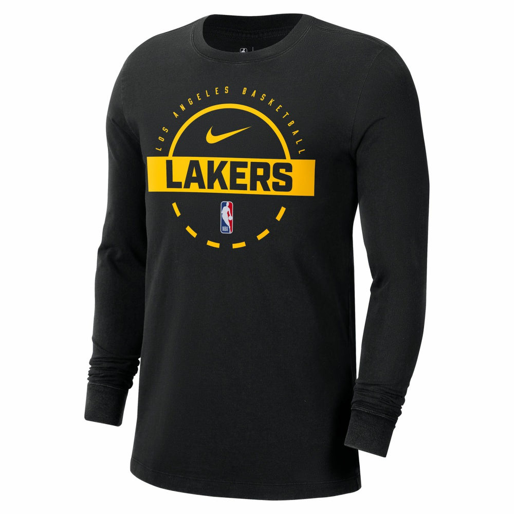 Los Angeles Lakers Authentic Long Sleeve Practice T-Shirt Black | Nike Near Me