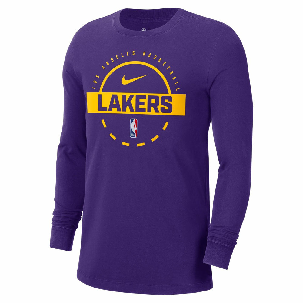 Los Angeles Lakers Authentic Long Sleeve Practice T-Shirt Purple | Nike Near Me