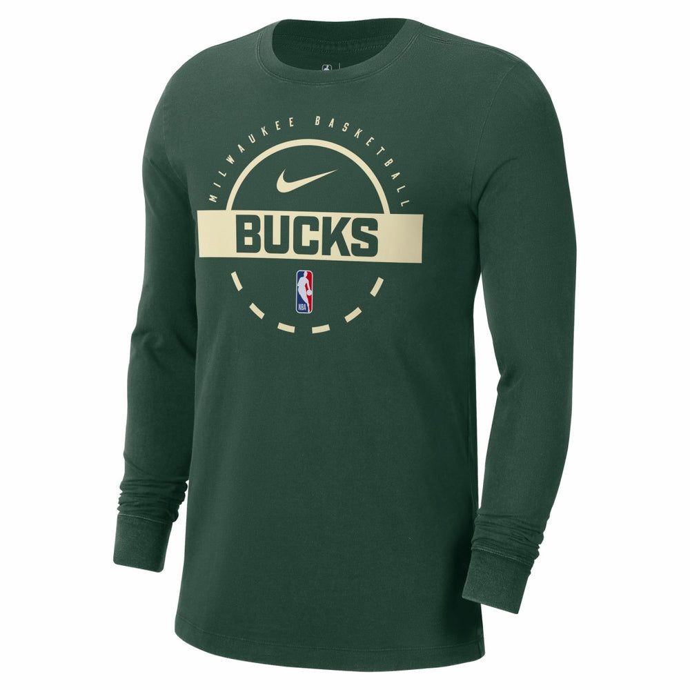 Milwaukee Bucks Authentic Long Sleeve Practice T-Shirt Hunter Green | Nike online