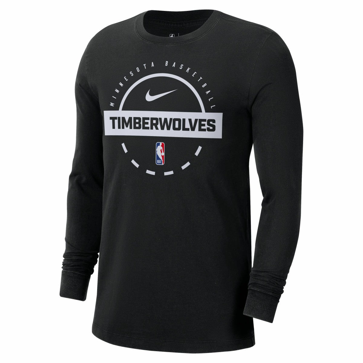 Minnesota Timberwolves Authentic Long Sleeve Practice T-Shirt Black | Nike