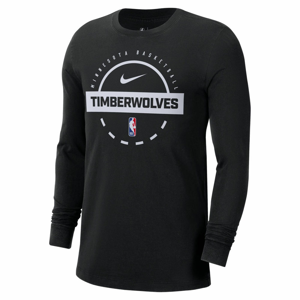 Minnesota Timberwolves Authentic Long Sleeve Practice T-Shirt Black | Nike