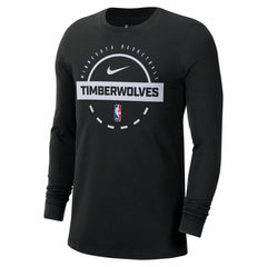 Minnesota Timberwolves Authentic Long Sleeve Practice T-Shirt Black | Nike