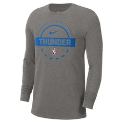 Oklahoma City Thunder Authentic Long Sleeve Practice T-Shirt Charcoal | Nike Lifestyle