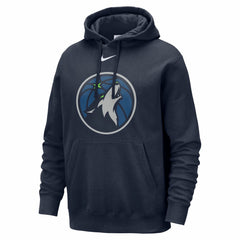 Minnesota Timberwolves Essential Logo Club Pullover Hoodie Navy | Nike Near Me