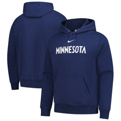Minnesota Timberwolves Sportswear Essential Wordmark Club Hoodie Navy | Nike Lifestyle
