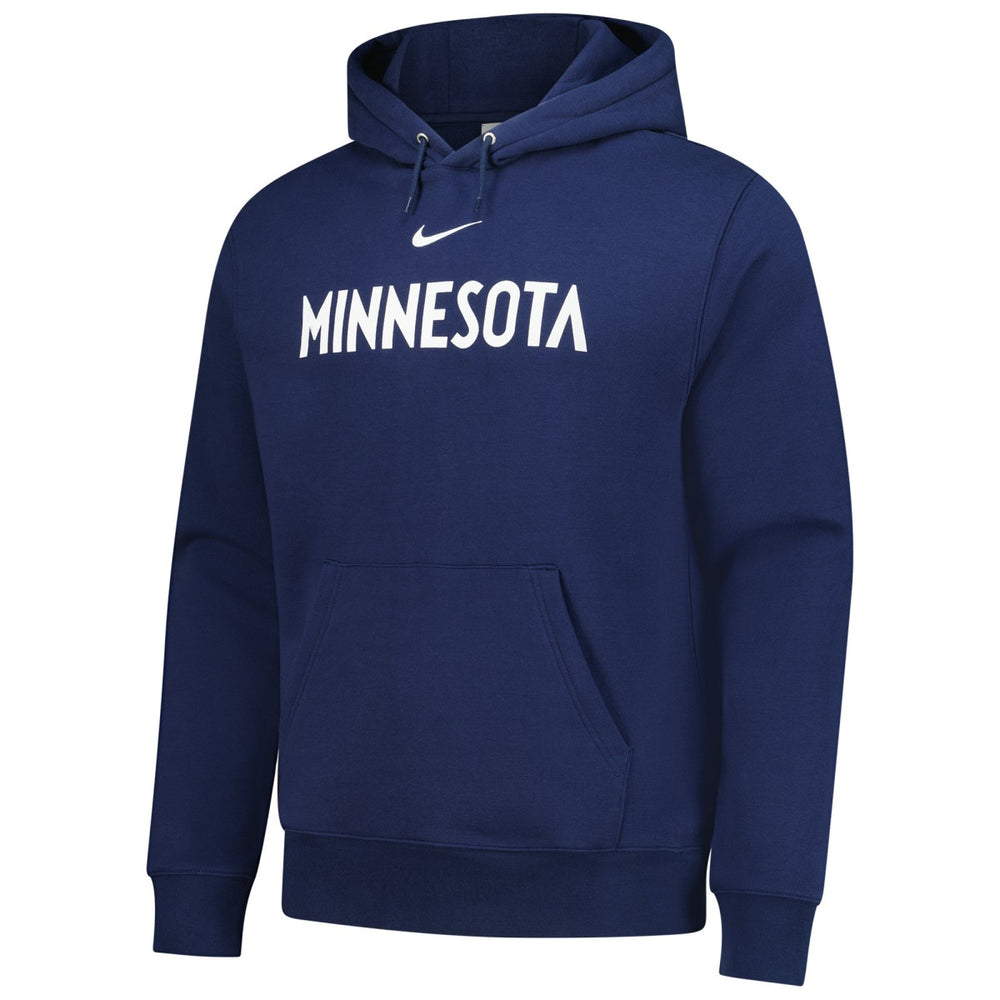 Minnesota Timberwolves Sportswear Essential Wordmark Club Hoodie Navy | Nike Lifestyle