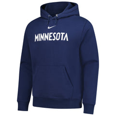 Minnesota Timberwolves Sportswear Essential Wordmark Club Hoodie Navy | Nike Lifestyle