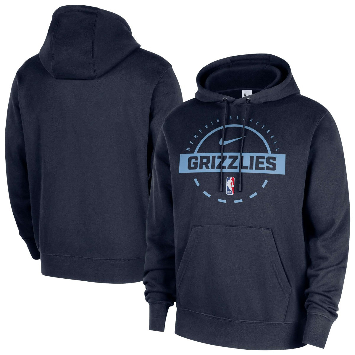 Memphis Grizzlies 2025/26 Authentic Practice Club Pullover Hoodie Navy | Nike Near Me